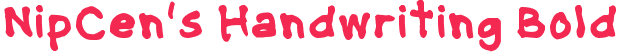 NipCen's Handwriting Bold